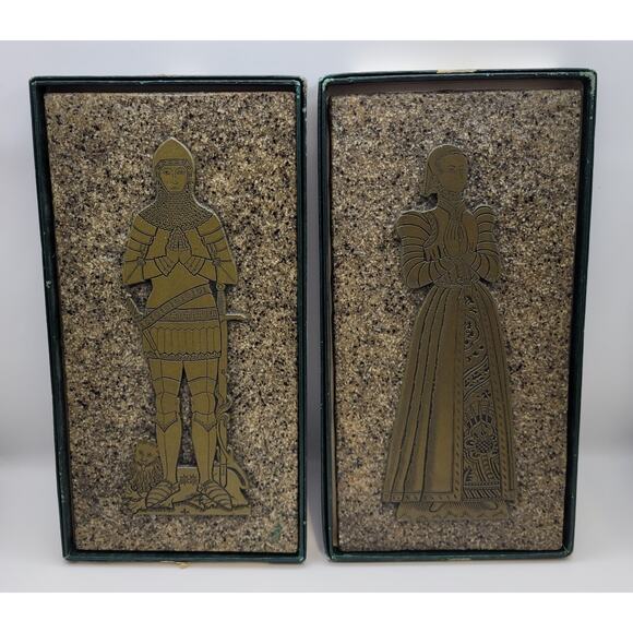 Sir Robert Wilson 1849 & Alice Hyde 1567 Metal Template Plaque For Brass Rubbing